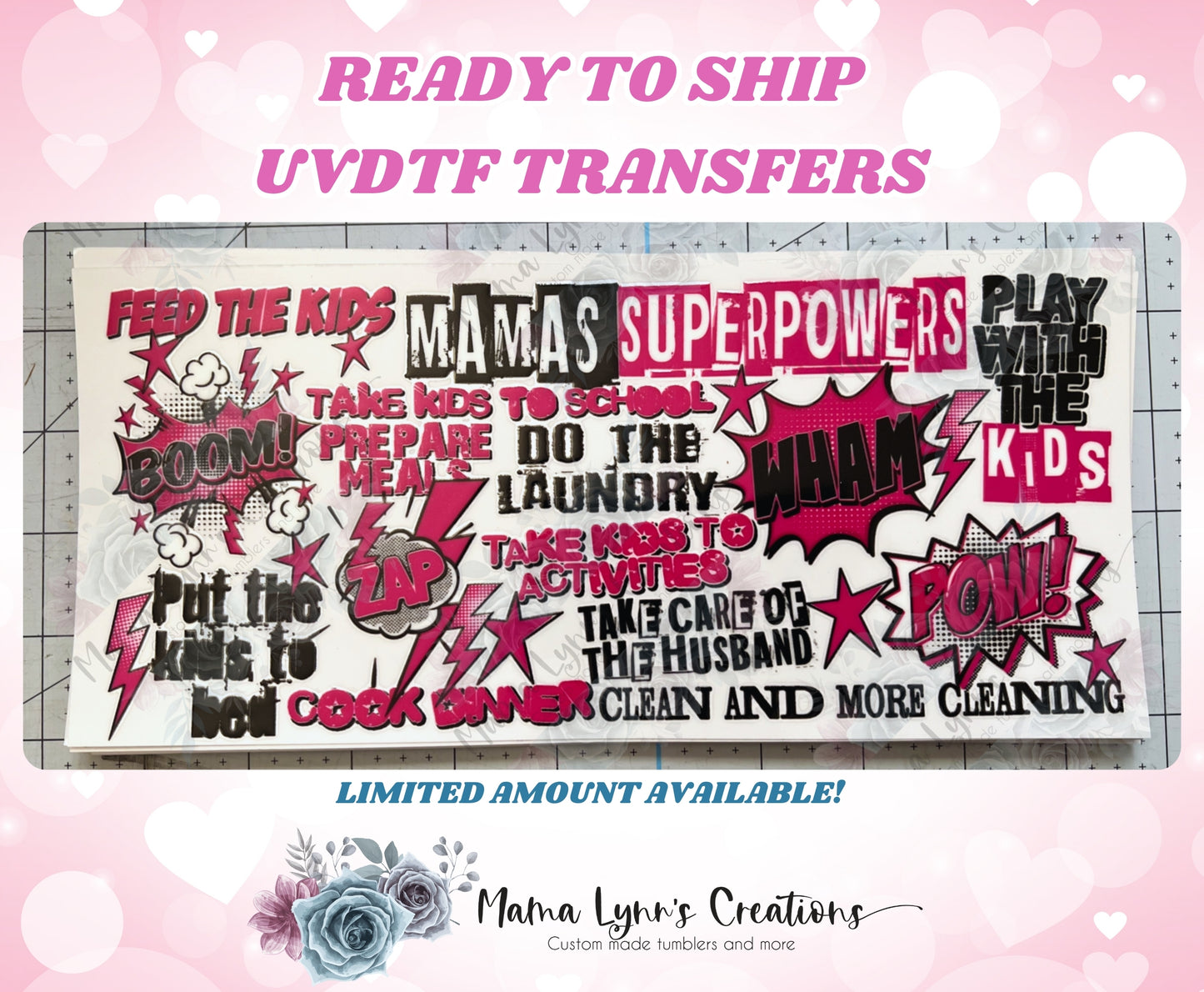 Mama's Superpowers UVDTF Wrap