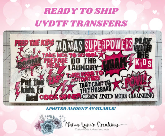 Mama's Superpowers UVDTF Wrap