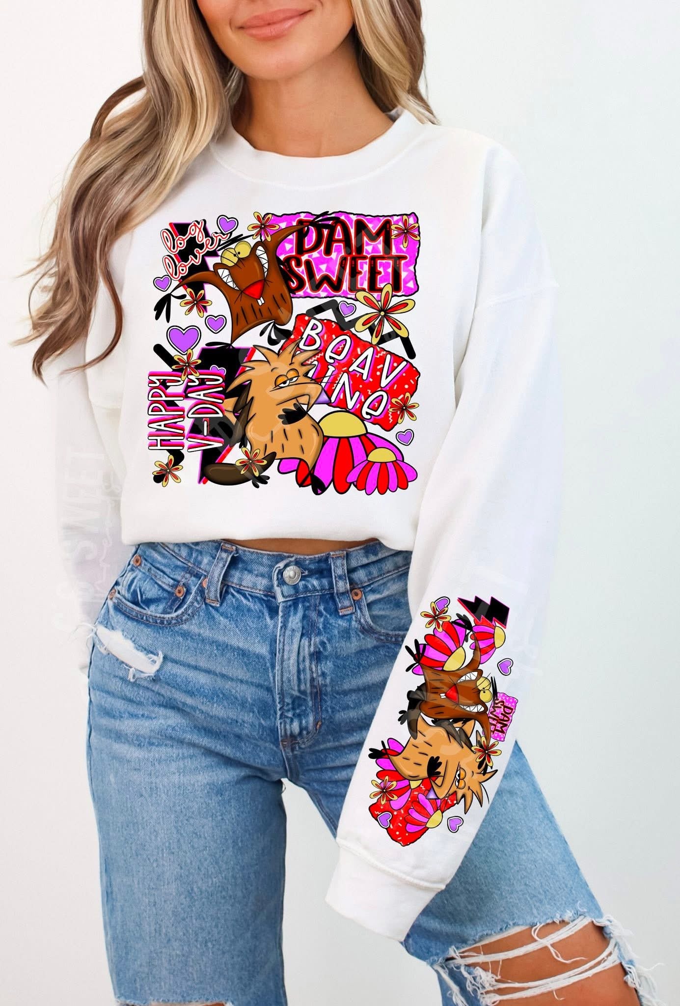 Beav Mine Valentine DTF Prints