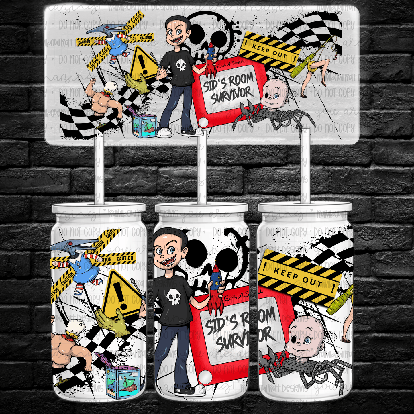 Sid’s Room Survivor 16 oz Glass Wrap
