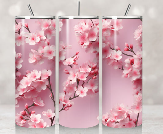 3D Pink Cherry Blossoms