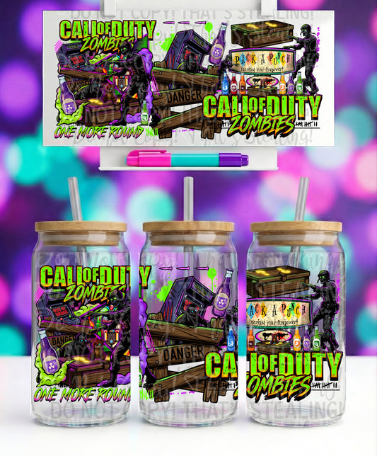 COD Zombies 16 oz Glass Wrap