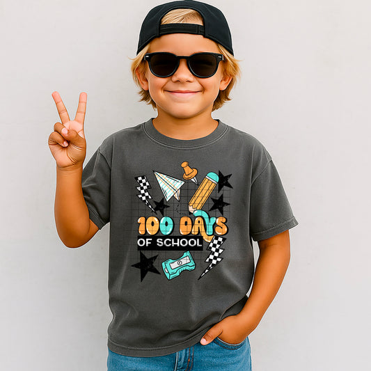 100 Days Of School (Teal & Orange) DTF Print