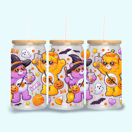Spooky Bears 16 oz Glass Wrap