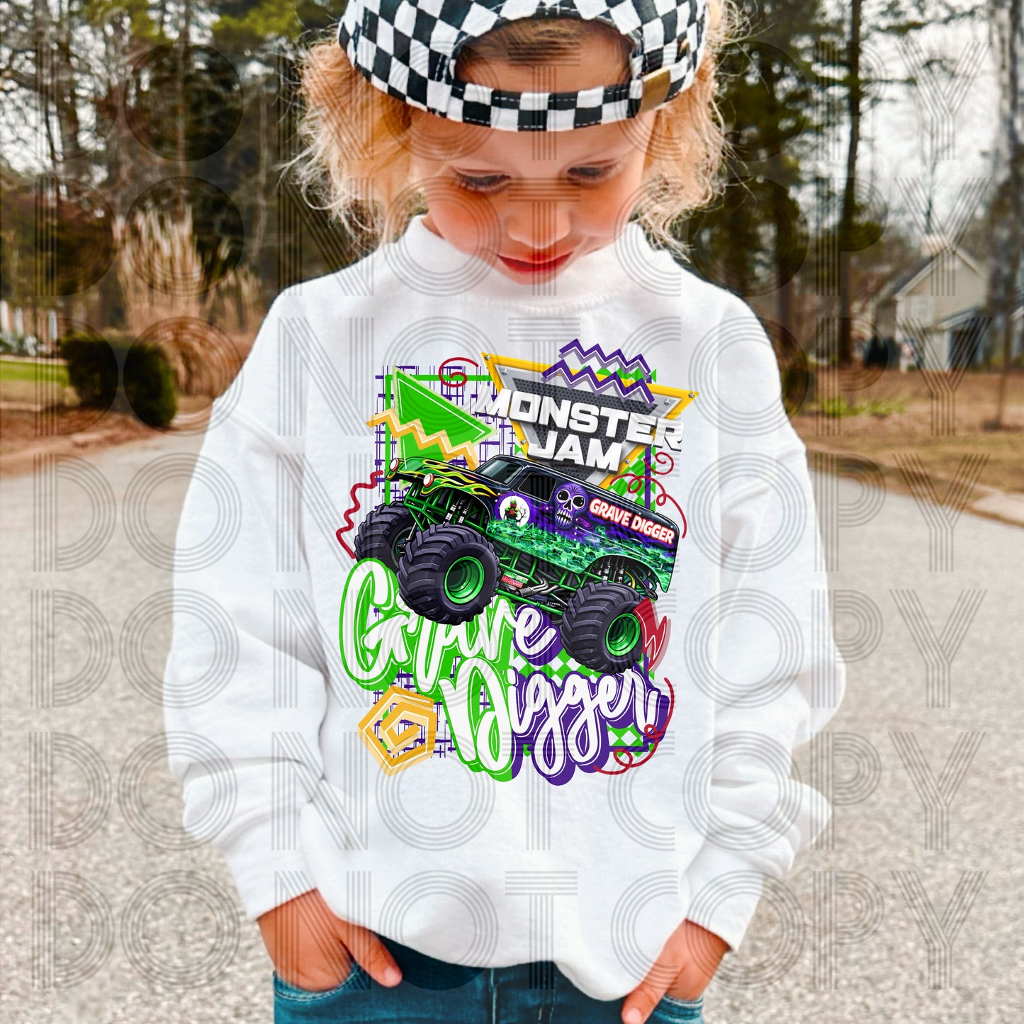 Retro Style MJ Purple Grave Digger DTF Prints