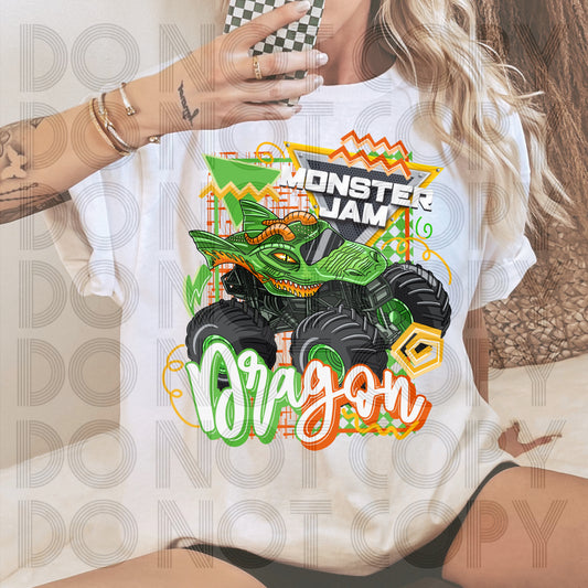 Retro Style MJ Dragon DTF Prints