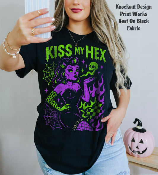Kiss My Hex (Black Fabric Only) DTF Prints
