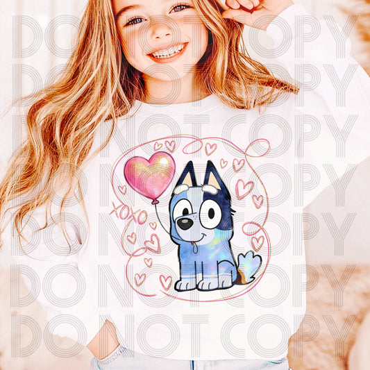 XOXO Blue Valentine DTF Prints