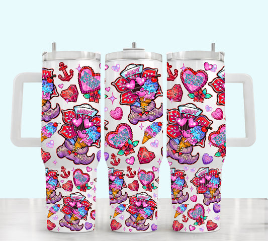 Ahoy Valentine Demogorgon 40 oz Tumbler Print