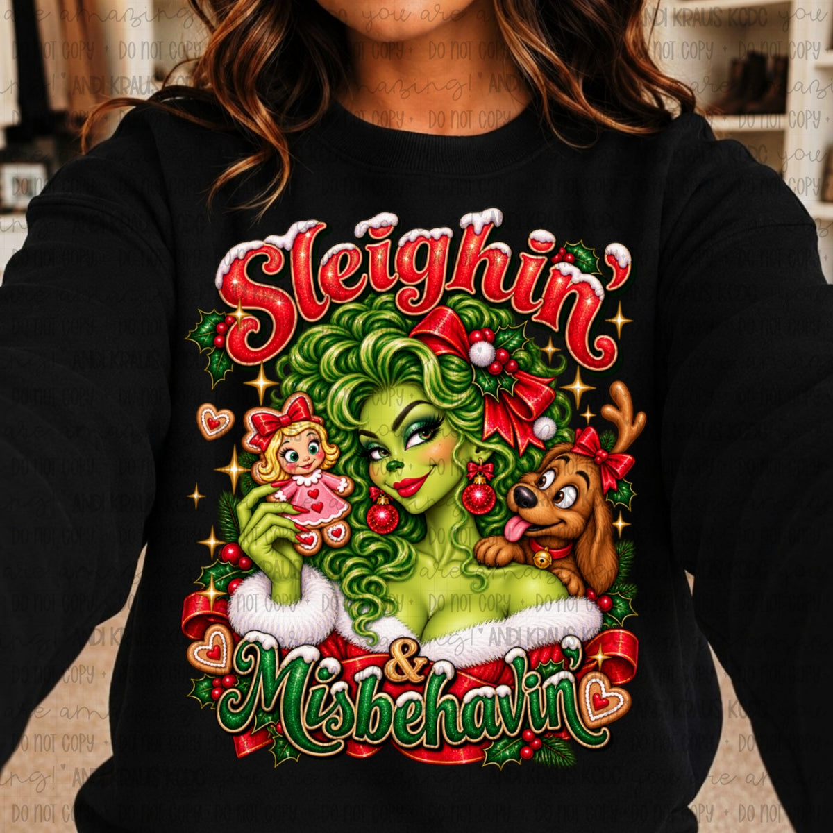 Sleighin’ & Misbehavin’ DTF Print