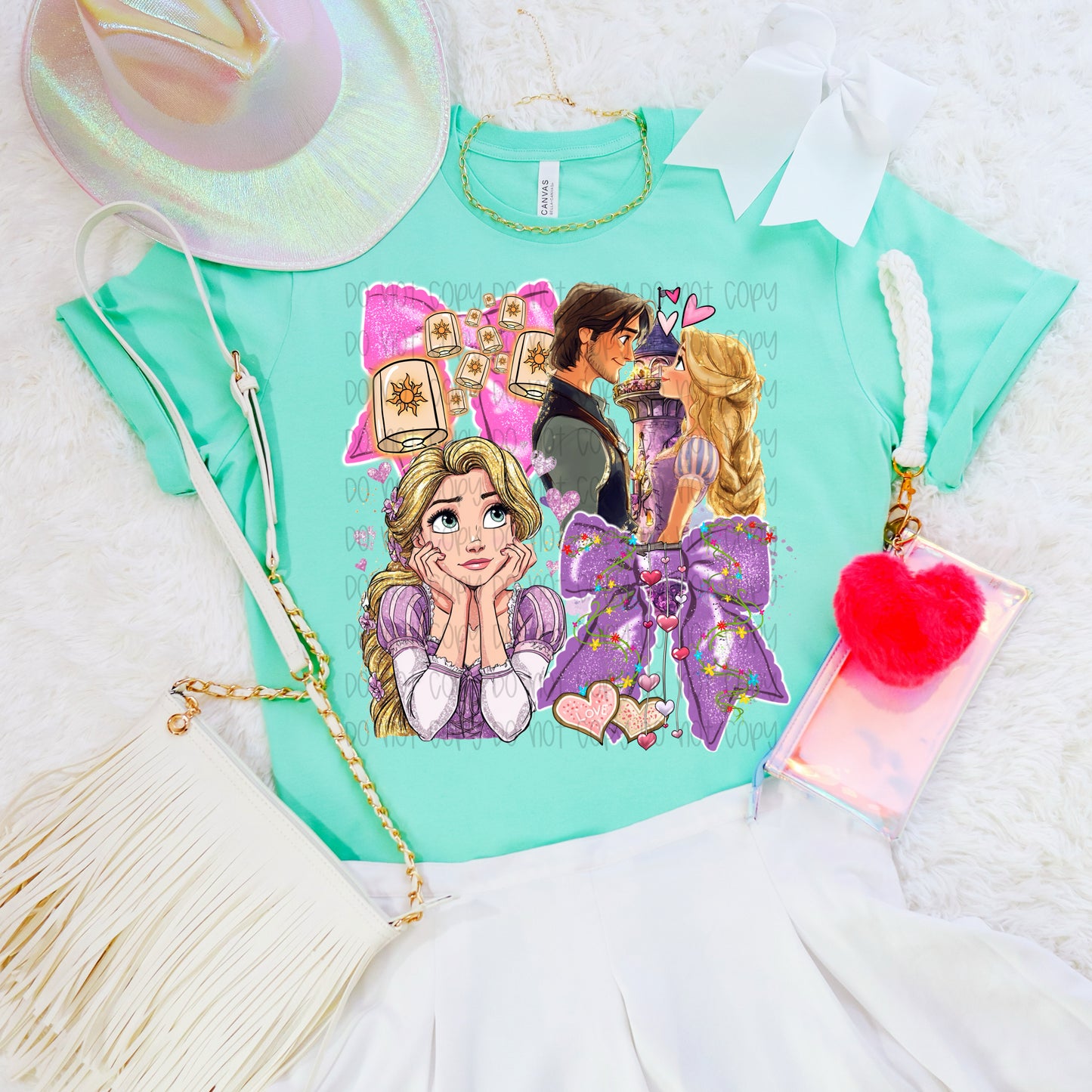 Coquette Valentine Tangled Princess DTF Prints