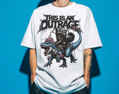 This Is An Outrage Metal Style DTF Print