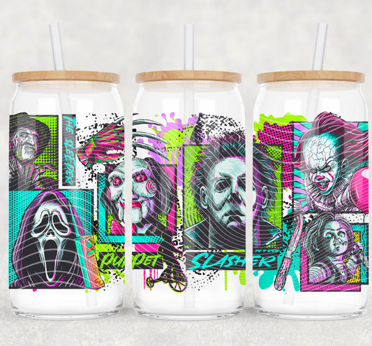 Horror Squad 16 oz Glass Can Wraps