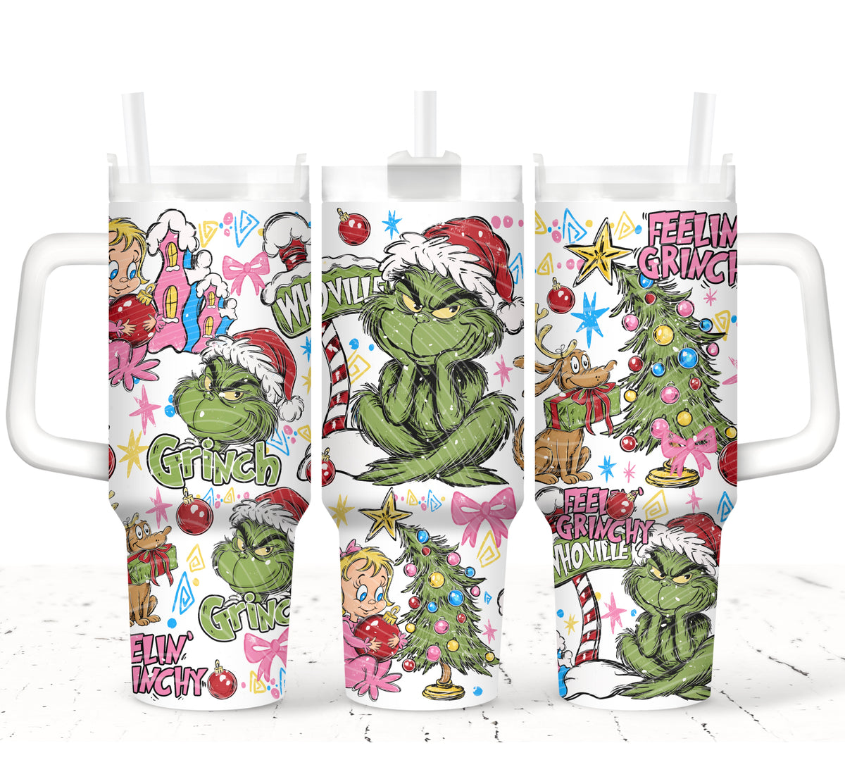 Feeling Grinchy 40 oz Tumbler Prints