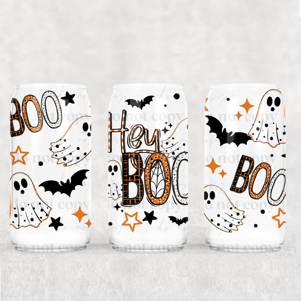 Hey Boo 16 oz Glass Wrap
