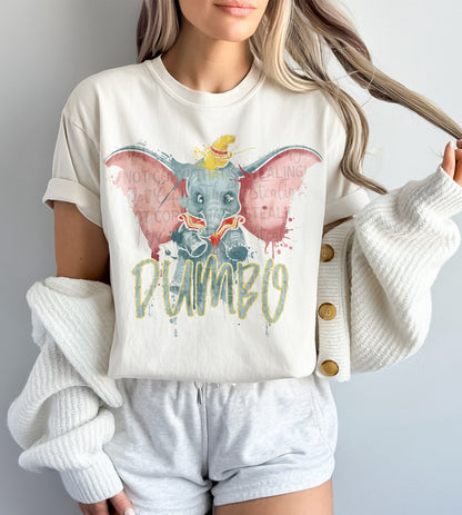 Paint Splatter Dumbo DTF Print