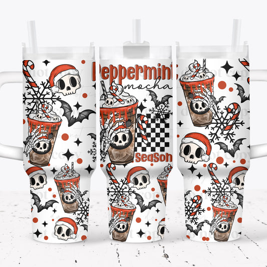 Peppermint Mocha Season 40 oz Tumbler Print