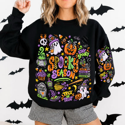 Spooky Season Doodle DTF Print