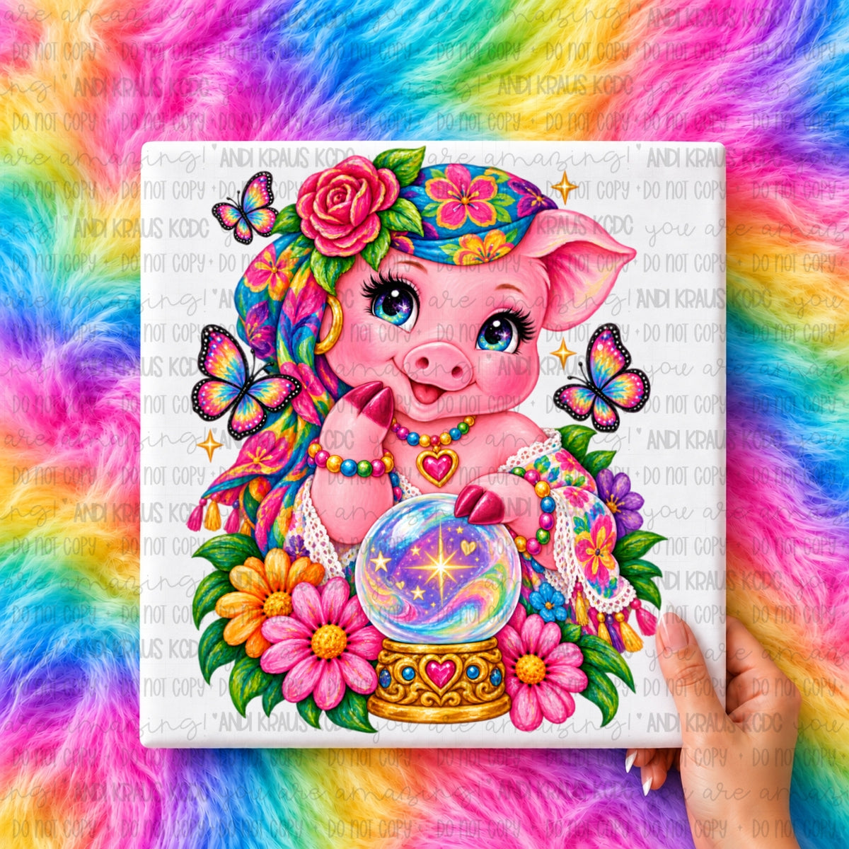 LFrank Pig Fortune Teller DTF Print