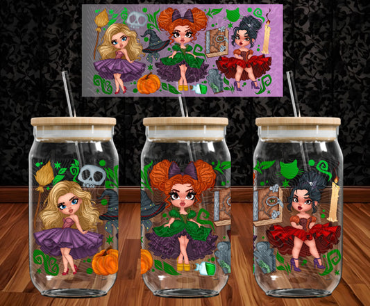 Hocus Sisters Green Elements 16 oz Glass Wraps