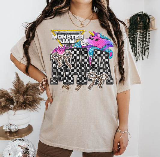 MJ Sparkle Smash Mama (with Bows) Faux Embroidery DTF Prints