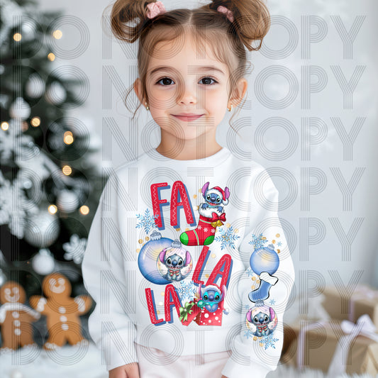 Fa La La Blue Alien DTF Prints