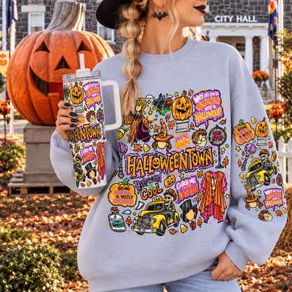 HalloweenTown Doodle DTF Print