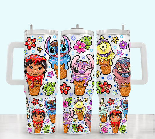Stitch Ice Cream 40 oz Tumbler Prints