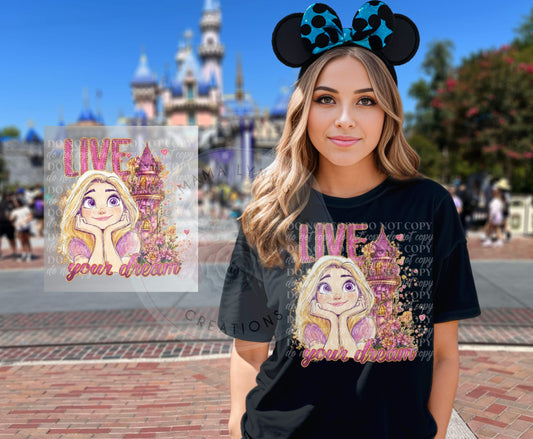 Live Your Dream DTF Print