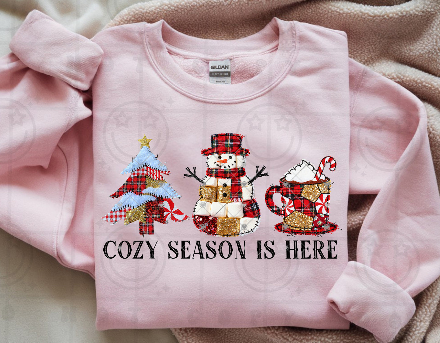 Cozy Season Is Here Faux Embroidery DTF Print