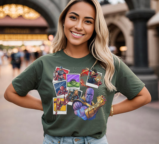Polaroid Style Avengers DTF Print