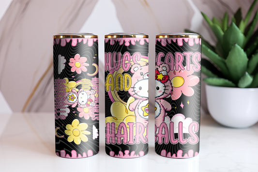 Hugs Hearts And Hairballs Tumbler Wrap