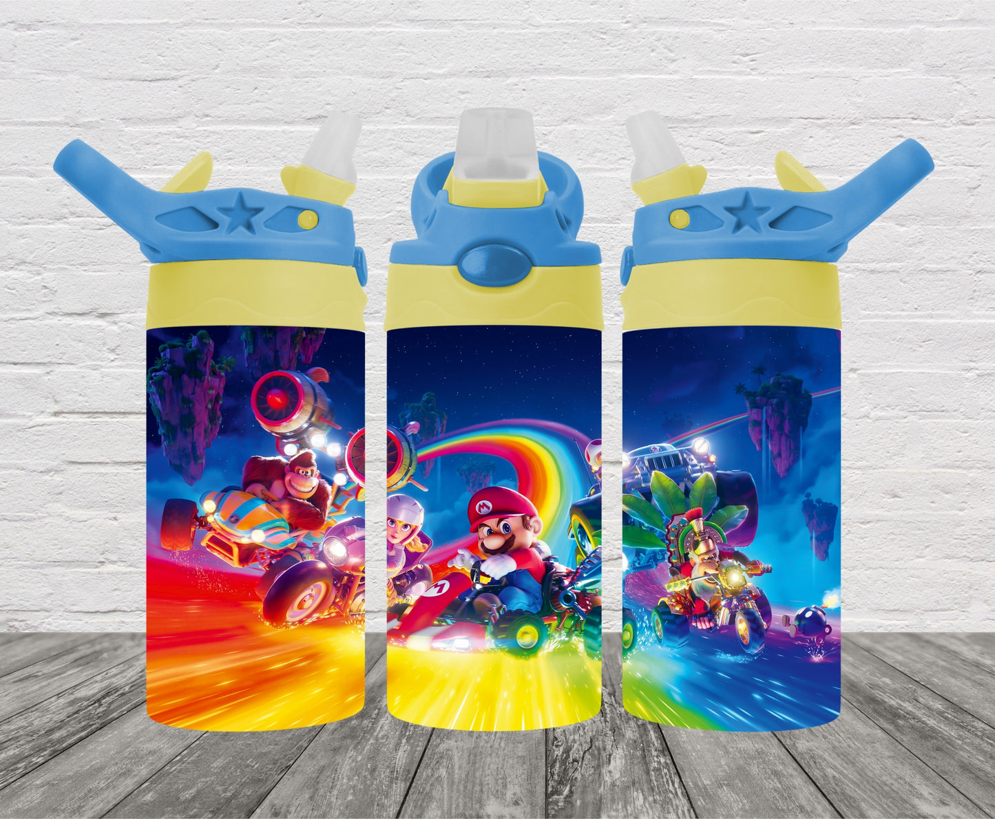 Rainbow Race Mario Kids Tumbler Wrap