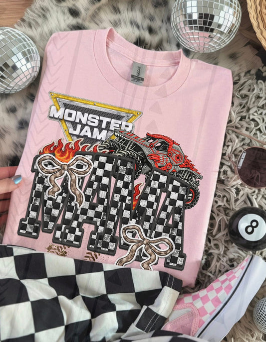 MJ ThundeROARus Mama (with Bows) Faux Embroidery DTF Prints