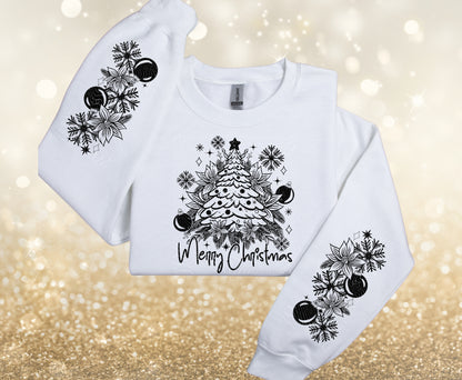Merry Christmas Single Color DTF Print