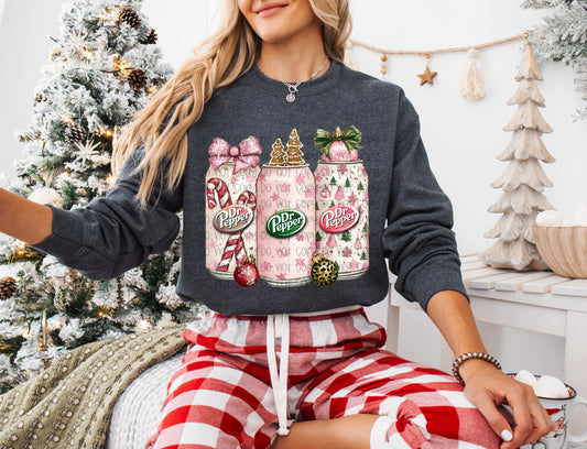 Pink DPepper Christmas DTF Print