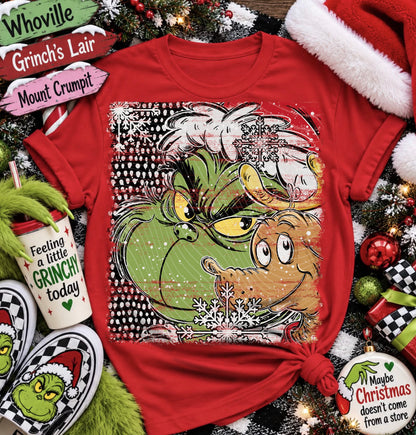 Grinch Selfie DTF Print