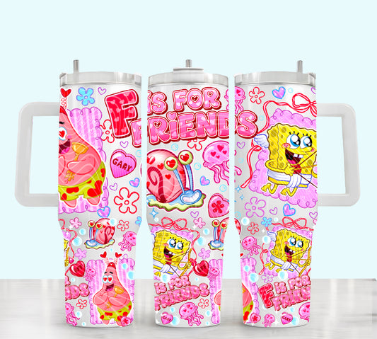 F Is For Friends 40 oz Tumbler Print