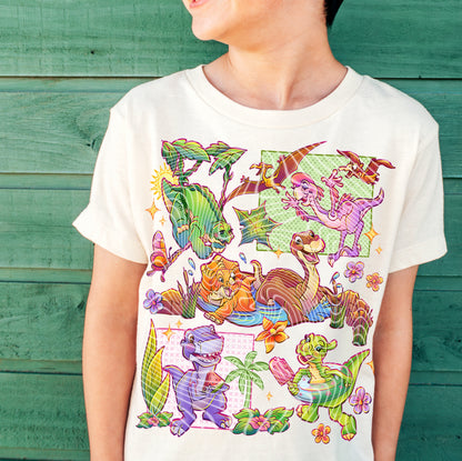 Summer Dinosaur Friends DTF Print