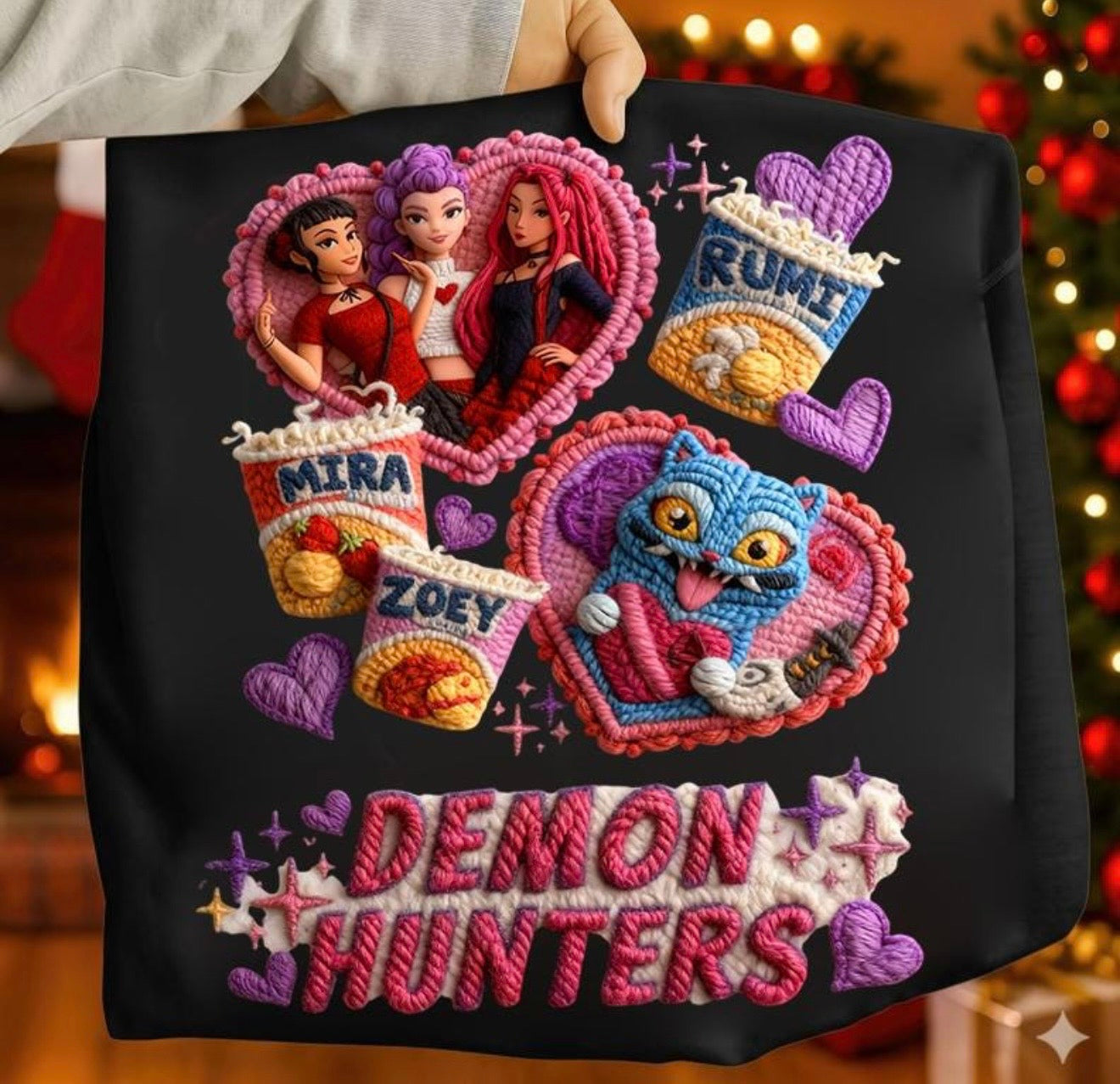 Demon Hunters Valentine (Faux Yarn) DTF Prints