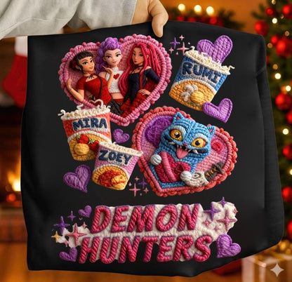Demon Hunters Valentine (Faux Yarn) DTF Prints