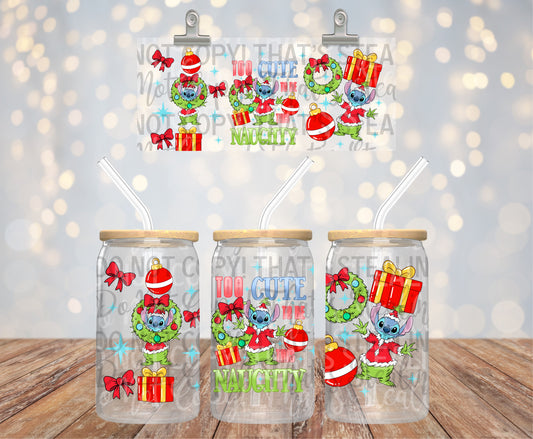 Too Cute To Be This Naughty 16 oz Glass Wraps