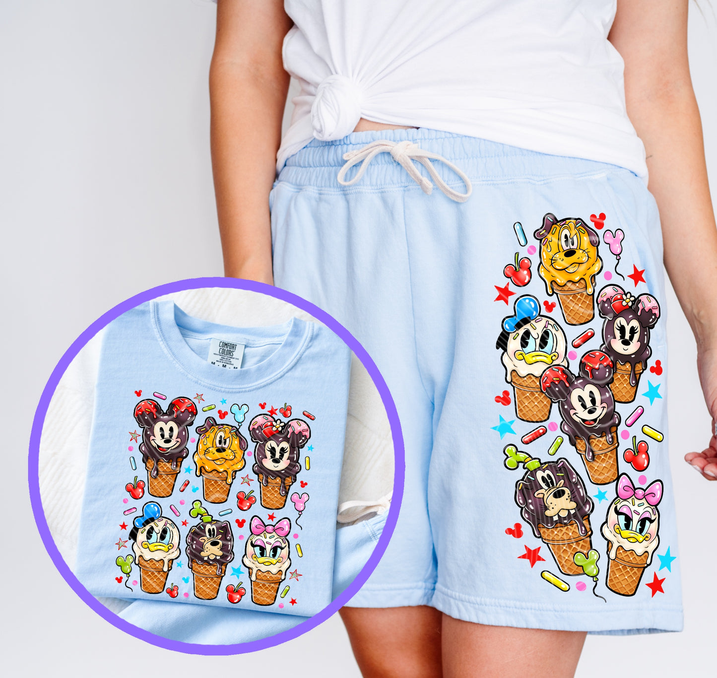 Mouse & Friends Ice Cream DTF Print