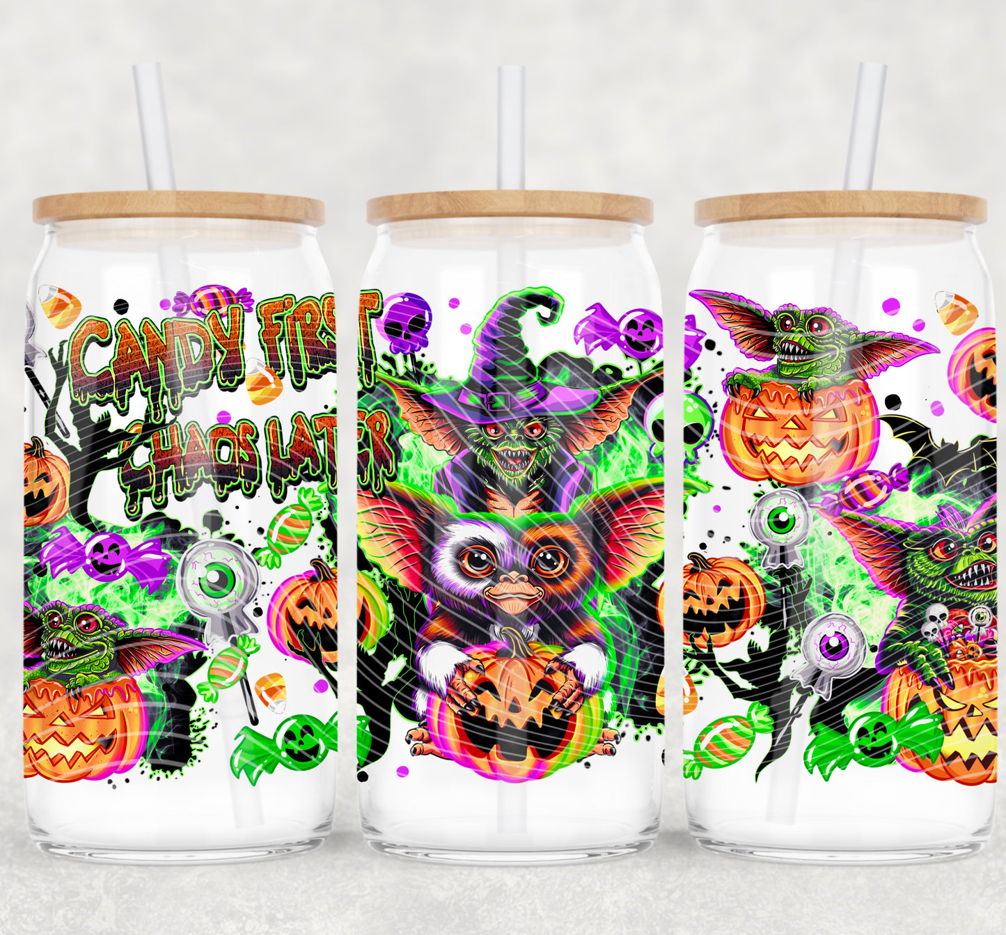 Candy First Chaos Later 16 oz Glass Wraps
