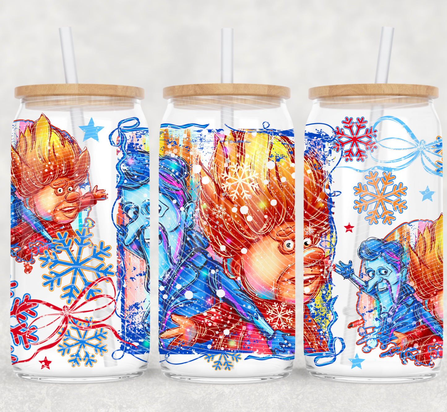 Christmas Miser Bros 16 oz Glass Wraps