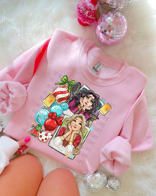 Christmas Polaroid Princess R DTF Prints