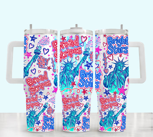 4th Of July 40 oz Tumbler Prints