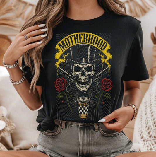 Motherhood Coffee & Roses DTF Print