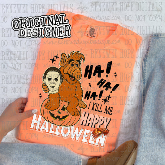 Happy Halloween Alf DTF Prints