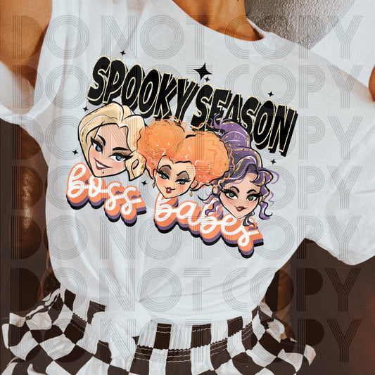 Spooky Season Boss Babes DTF Prints